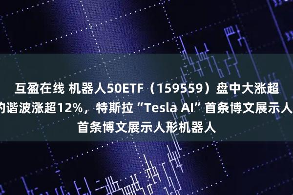 互盈在线 机器人50ETF（159559）盘中大涨超4%！绿的谐波涨超12%，特斯拉“Tesla AI”首条博文展示人形机器人
